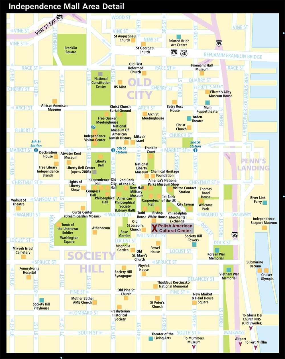 வரைபடம் வரலாற்று பிலடெல்பியா